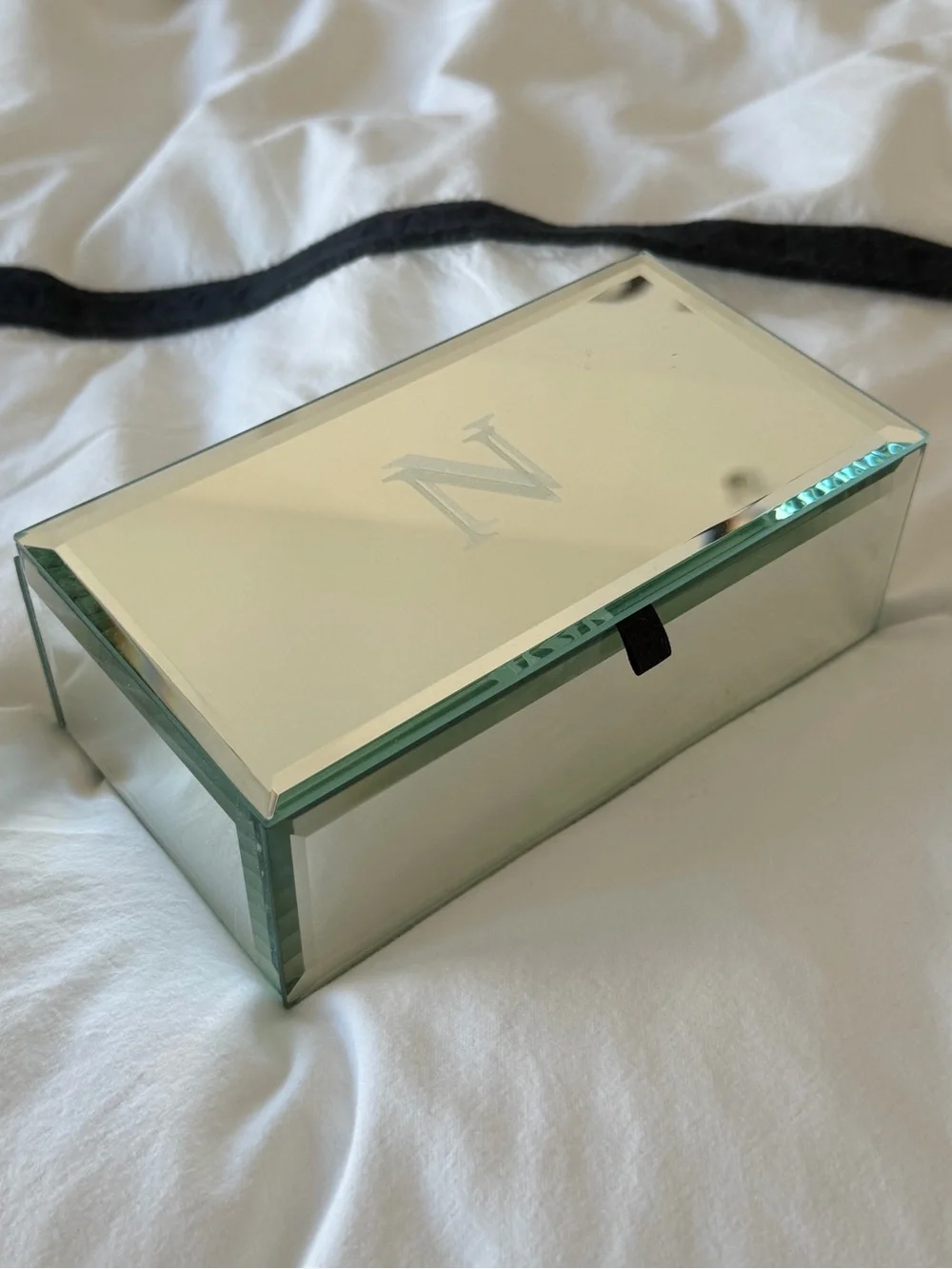 Custom Mirrored “N” Jewelry Organizer